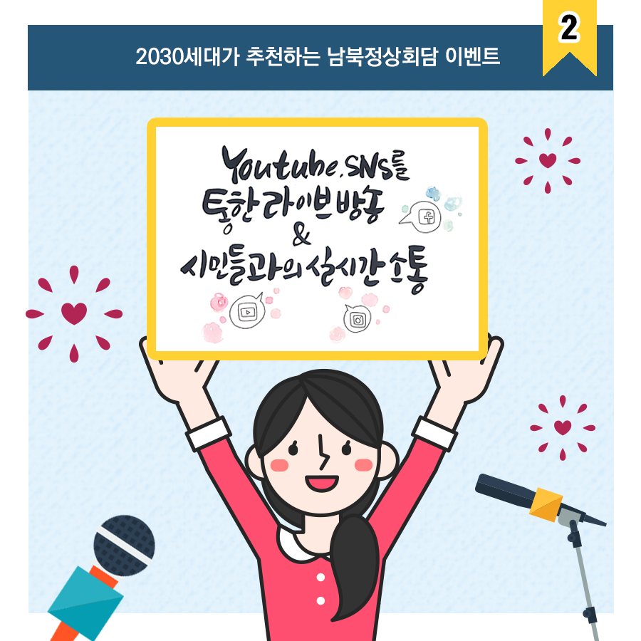 2030세대가 추천하는 남북정상회담 이벤트 2 - Youtube, SNS를 통한 라이브 방송 그리고 시민들과의 실시간 소통